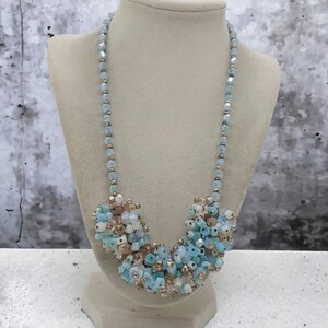 Blue Shell Necklace - Chunky Necklace - Bib Necklace - Shell Necklace - One Of A Kind Necklace - Beach Necklace - Statement Necklace - Gift