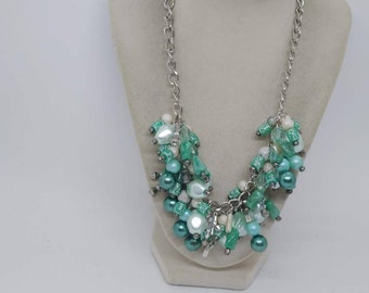 Mint Green Necklace - Green Necklace For Her - Chunky Necklace - Bib Necklace - Statement Necklace - One Of A Kind Necklace - Wedding Gift