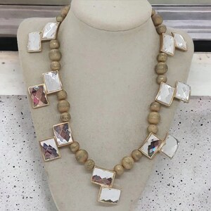 Gold Necklace For Women - Statement Necklace - One Of A Kind Necklace - Jeweled Necklace - Wedding Necklace - Multicolored Necklace For Her