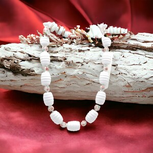 White Necklace For Women - Vintage Necklace - One Of A Kind Necklace - Women&#39;s Necklace - Statement Necklace - Asian Necklace - Great Gift