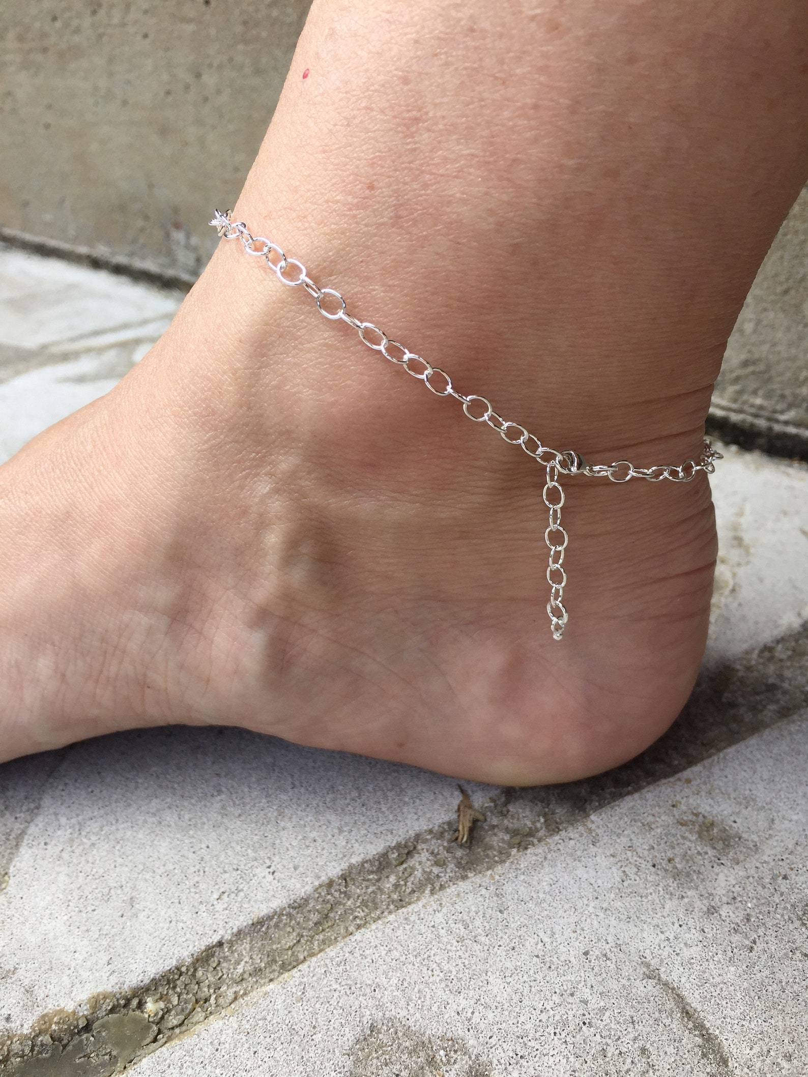 Anchor Anklet Anchor Ankle Bracelet Sterling Silver Anklet Etsy