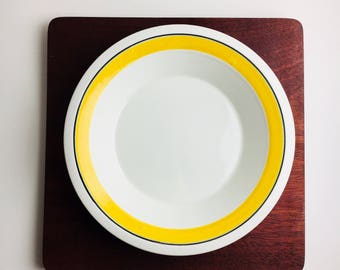 Made in Finland Very Big rare vintage Arabia Finland ceramic plate named Aamu designed by Esteri TomulaG\u00f6ran B\u00e4ck 1970s