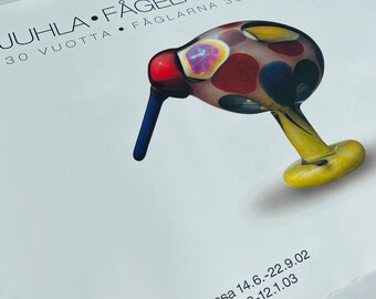 工芸品 OIVA TOIKKA Rusotintti Stora Enso 2005 Rusotintti Special bird for Stora Enso Oiva Toikka Iittala