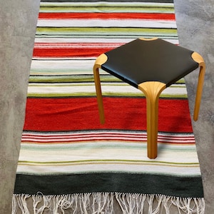 Super rare / collectable Finnish design / Iconic Artek X601 stool by Alvar Aalto, 1960s, Made in Finland