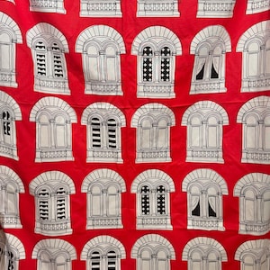Big size/ rare and super nice fabric named  Viiskulma designed by Elizabeth Salonen, made in Finland