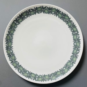 Vintage Arabia Finland big fine porcelain service plate named &quot;Citrus&quot;, Richard Lindh, 1960s - Made in Finland