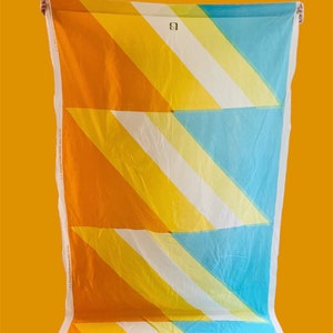 Original vintage fabric/curtain named Husaari (hussar)  designed by Maija isola for Marikangas Maritextil, made in Finland