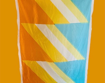 Original vintage fabric/curtain named Husaari (hussar)  designed by Maija isola for Marikangas Maritextil, made in Finland