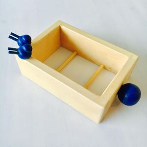 Vintage Aarikka bird wooden butter or margarine tub holder, by Aarikka Finland, Made in Finland, 1980s
