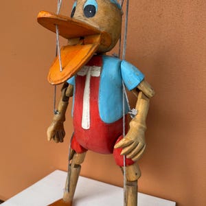 Rare vintage Disney Figurine Donald Duck Marionette Puppet