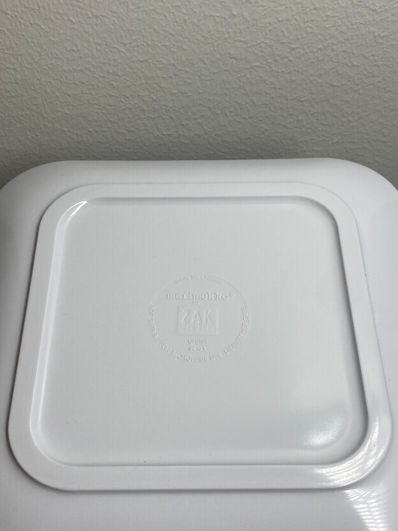 MARIMEKKO Unikko Tray Marimekko Blue Unikko Melamine Plate Etsy