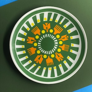 Rare -  Marimekko plate named “Taikamylly” designed by Sami Ruotsalainen , made in Finland