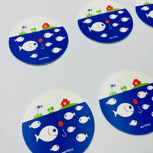 A collective /rare coasters set designed by aarikka , 1980s, Made in Finland