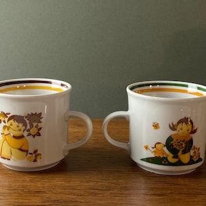 A pair of Easter Germany Vintage Children‘a mug, made in Germany
