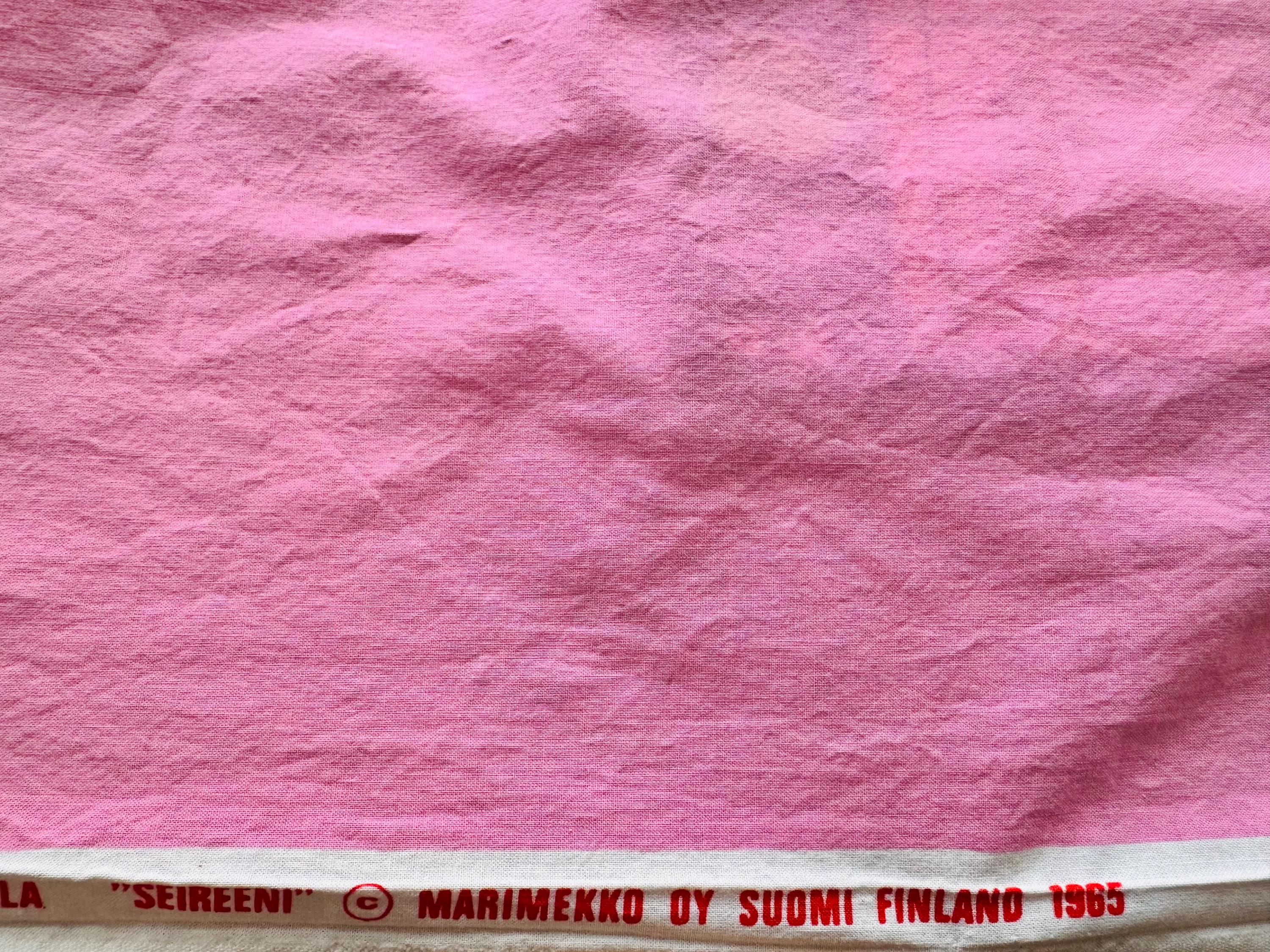 Original Vintage Marimekko ”seireeni” Fabric From 1965 by Designer
