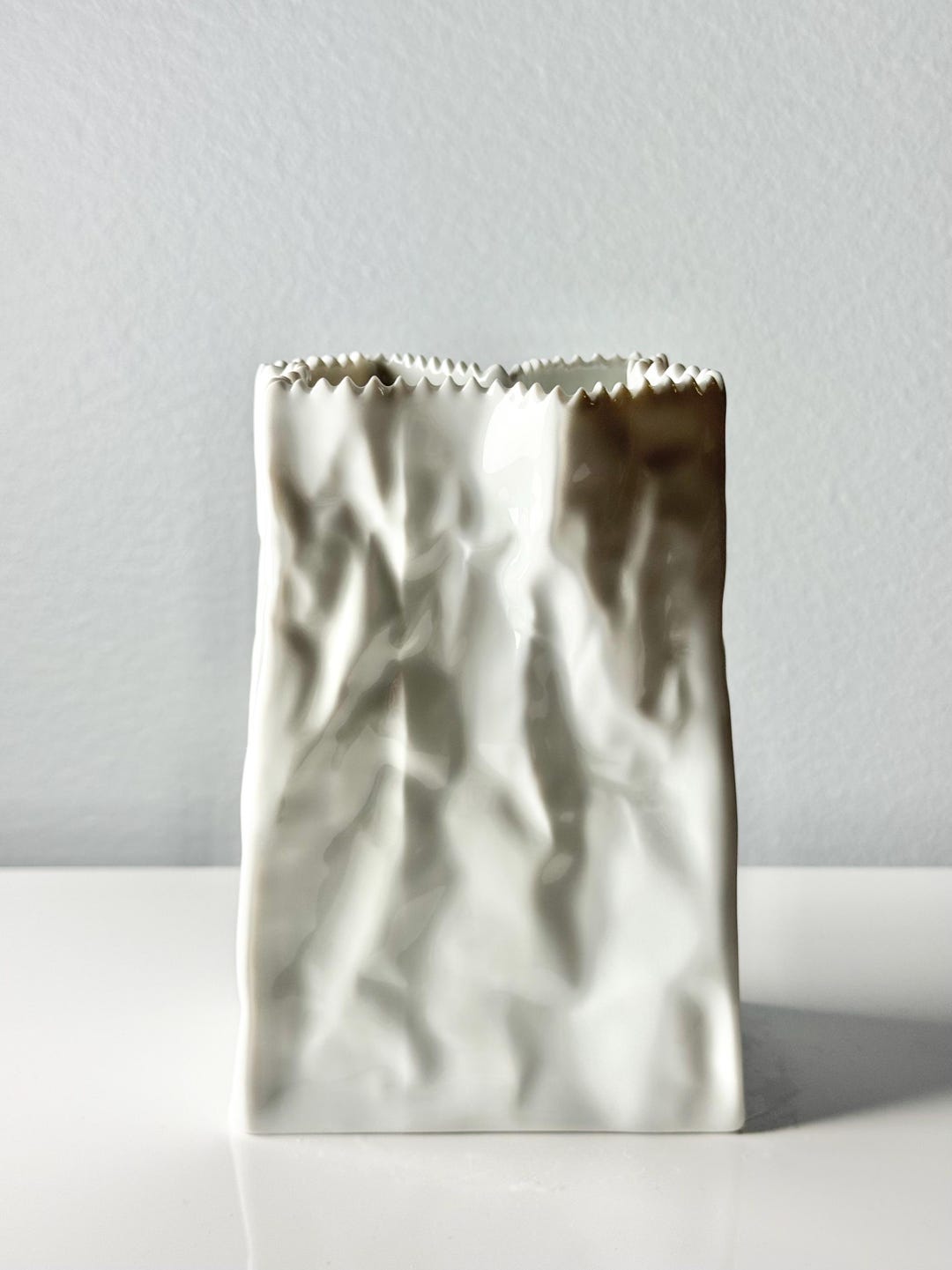 Rosenthal Studio Line Paper-bag Porcelain Vase by One of the Well