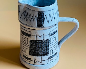 Ceramic jug/Vase by Designer Fratelli Fanciullacci, 1960s made in Italy
