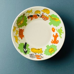 Rare/Vintage Arabia Finland children bowl named &quot; HEPPA &quot;, Gunvor Olin-Grönqvist, 1950s - Made in Finland
