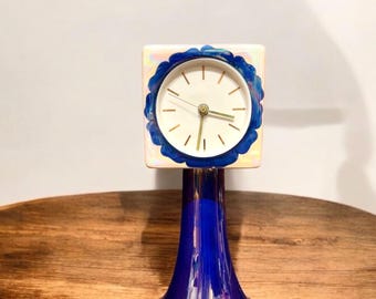 Collector item/A ceramic “Florence” table clock designed by Birger Kaipiainen for ARABIA FINLAND,1980s Made in Finland
