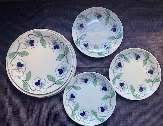 Vintage Rörstrand Ceramic Plates Named “sylvia”, 1970s, Made in 