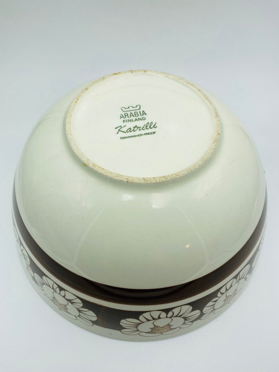 Vintage Arabia Finland Ceramic Huge Ceramic Bowl Named “katrilli