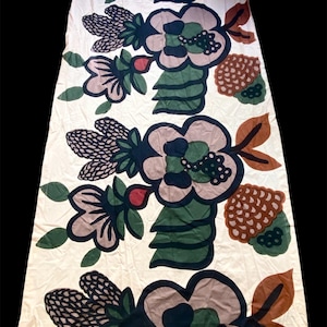 Rare Collectable /big size/ vintage Marimekko curtain/tablecloth named “Oona”  designed by Maija Isola , Made in Finland in 1969