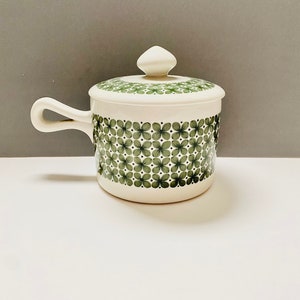 Rörstrand &quot;Oliv&quot; hand printed pot  ,1960. Made  in Sweden