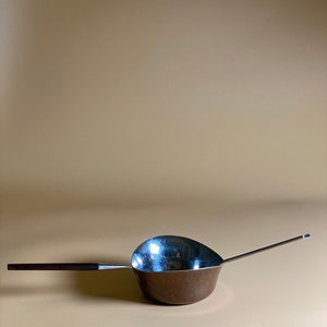 Cuillère et marmite en teck vintage Stako sweden, fabriquées en Suède, 1960