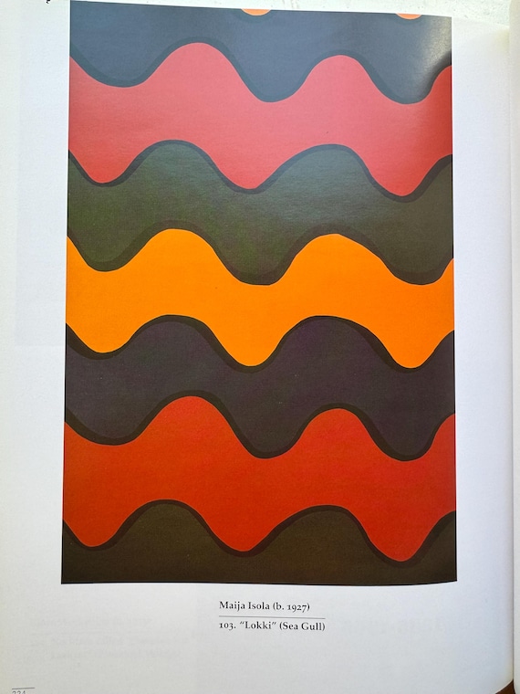 Very Rare Original Marimekko Vintage Fabric “lokki” Designed