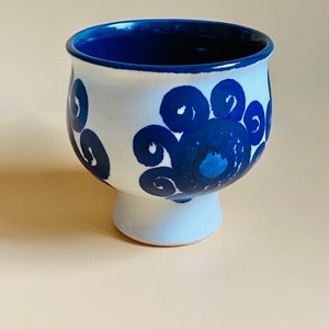 Vintage hand painted ceramic vase for Arabia Finland-1970s by Hilkka-Liisa Ahola