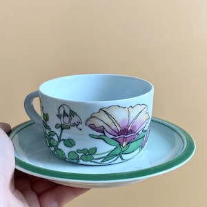 Vintage rare Ikea tea cup set “Midsommar“ by Marguerite Walfridsson,   1970s, Made in Sweden
