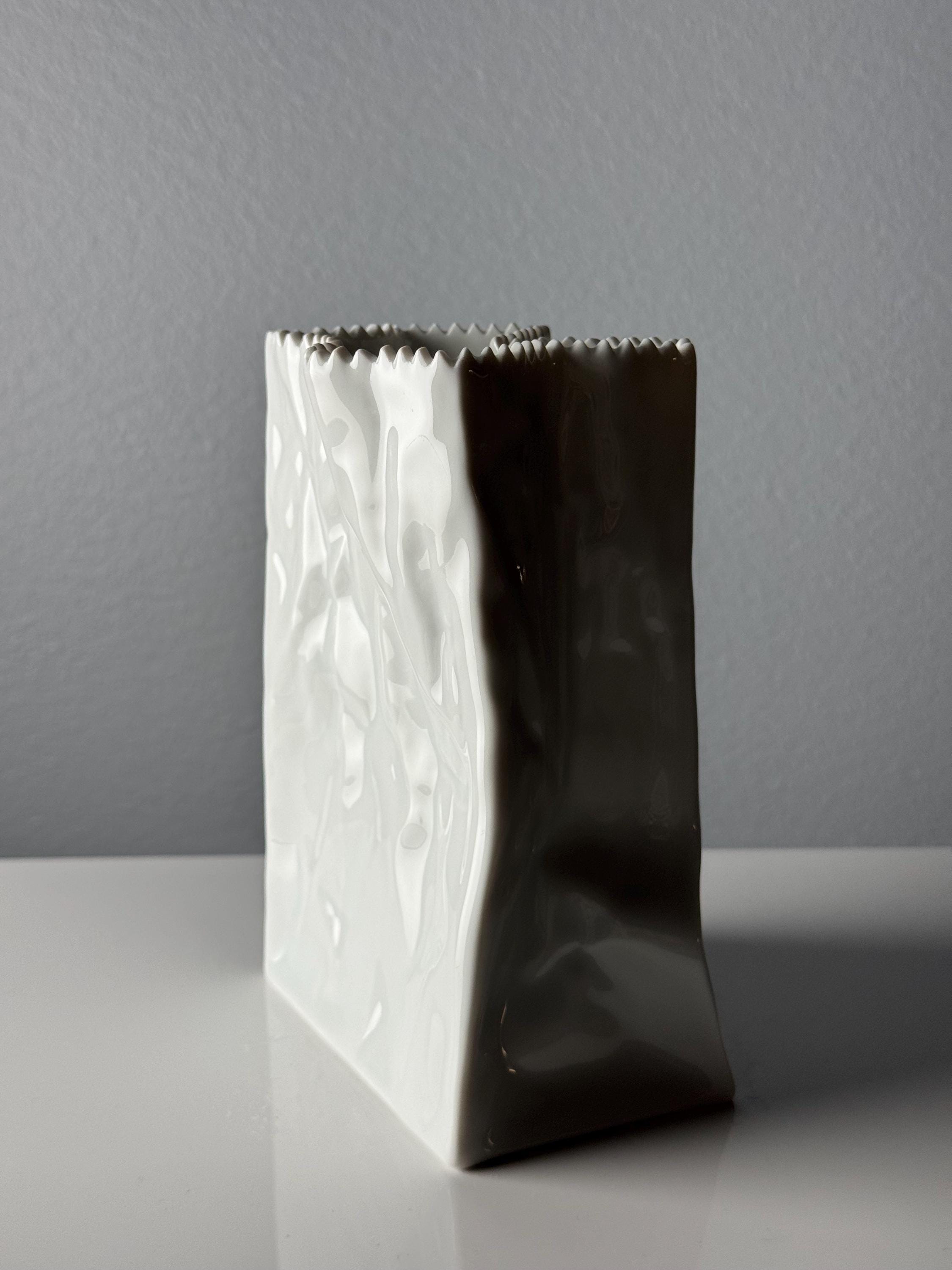 Rosenthal Studio Line Paper-bag Porcelain Vase by One of the Well