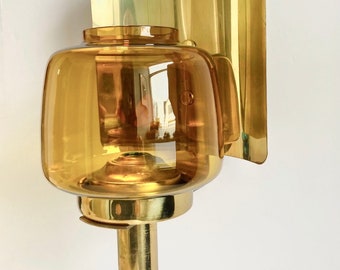 A special design / Mid century modern collectable/ original Hans-Agne Jacobsson wall lantern light for Markaryd, 1960s,  made in Sweden