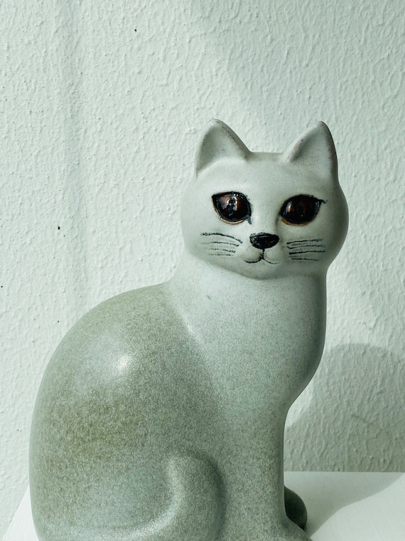 Lisa Larson キャット 28 Cm High/with Signiture/ LISA LARSON, Cat in Glazed