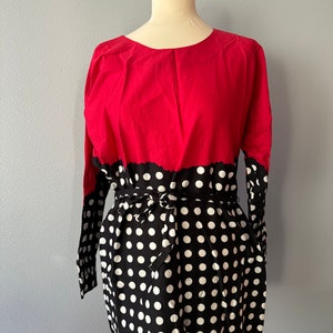 A fabulous original Marimekko long sleeve dress made in Finland