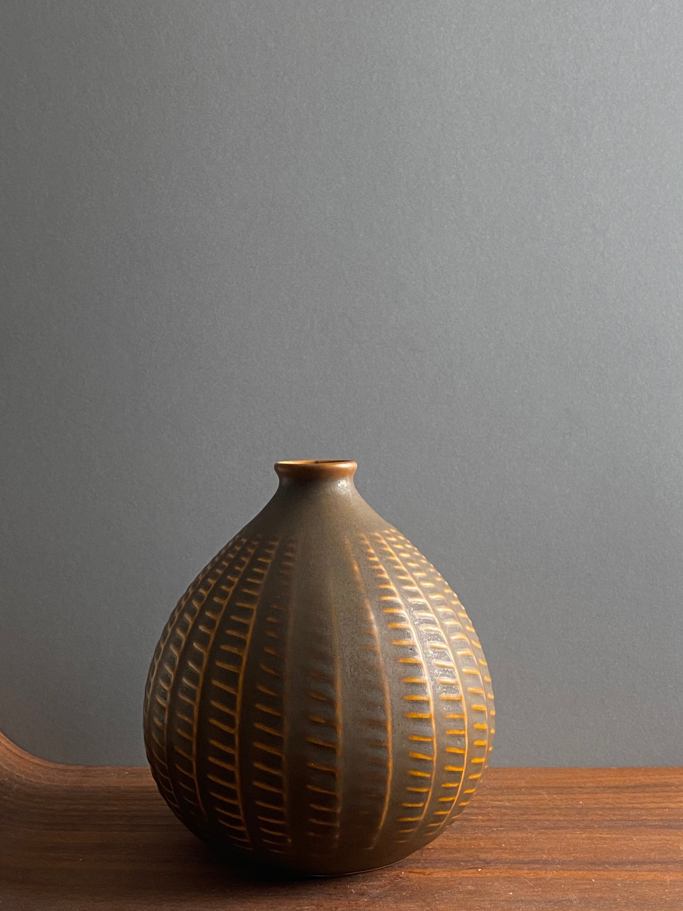 Rare Vintage Arabia Ceramic Vase, 1950S By Ulla Procope Made in Finland