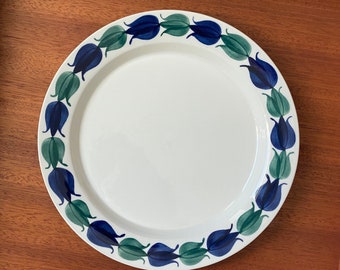 Super Rare/Very big vintage Arabia Finland hand painted big ceramic plate named Birca by Raija Uosikkinen Made in Finland 1965