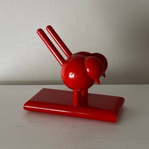 Vintage Aarikka wooden napkin holder, Made in Finland, 1980s