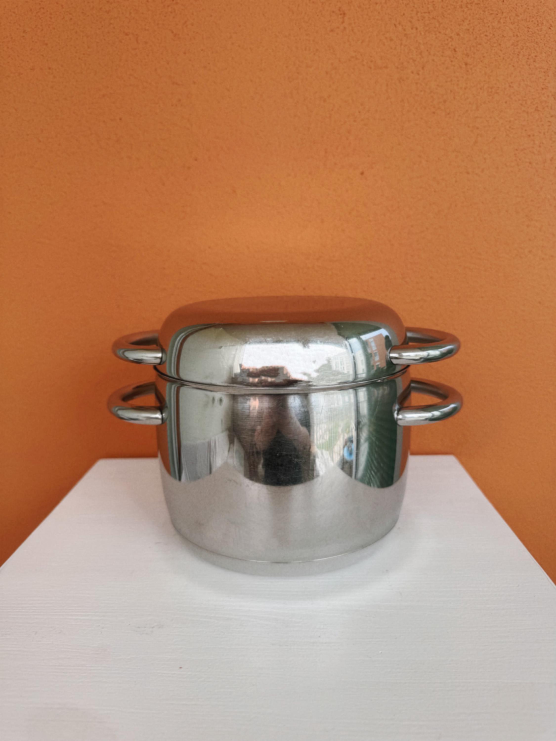 Vintage Steel Cooking Pot Designed by Timo Sarpaneva 1970. Made by