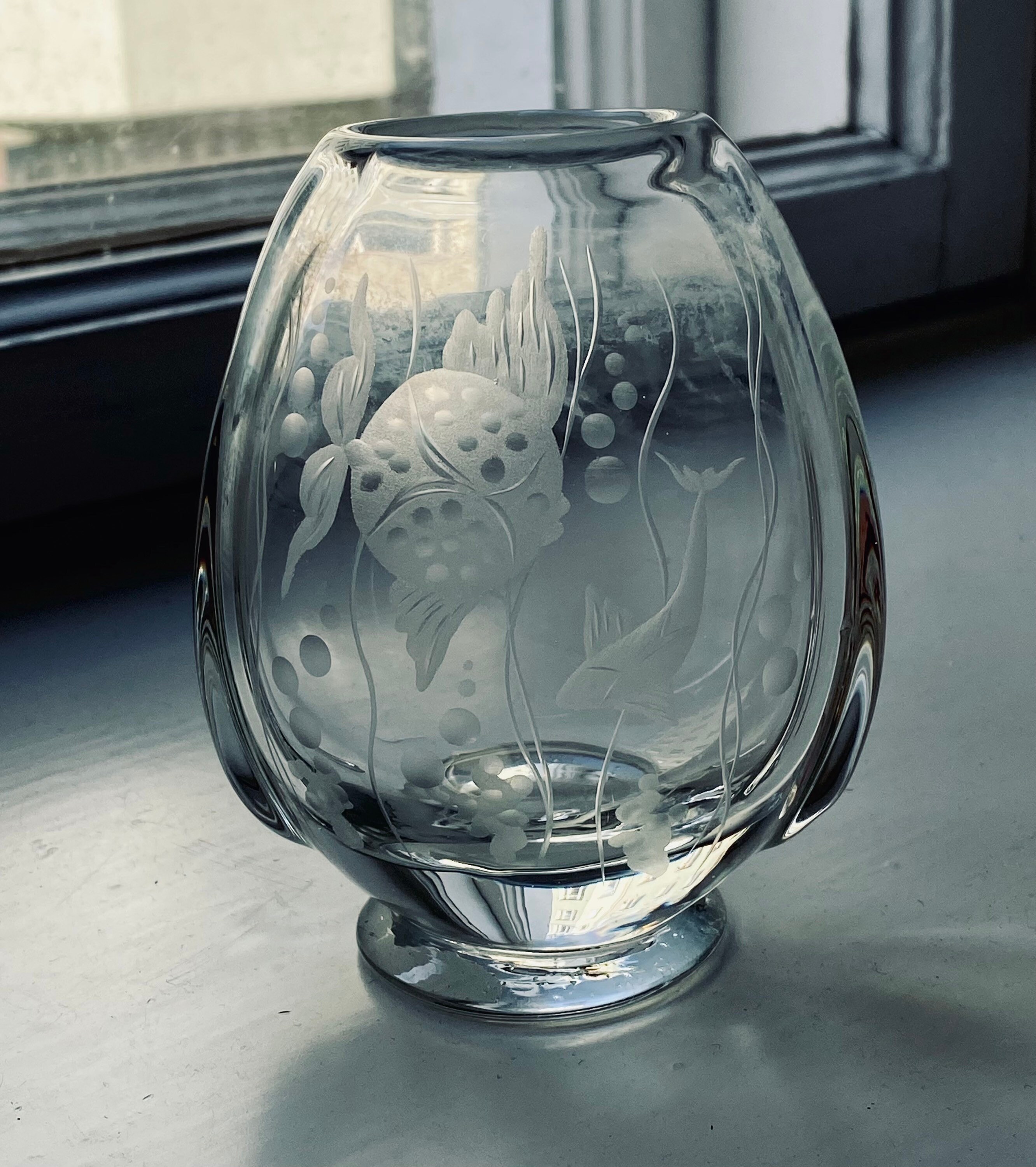 Kosta boda etched glass vase - Etsy 日本