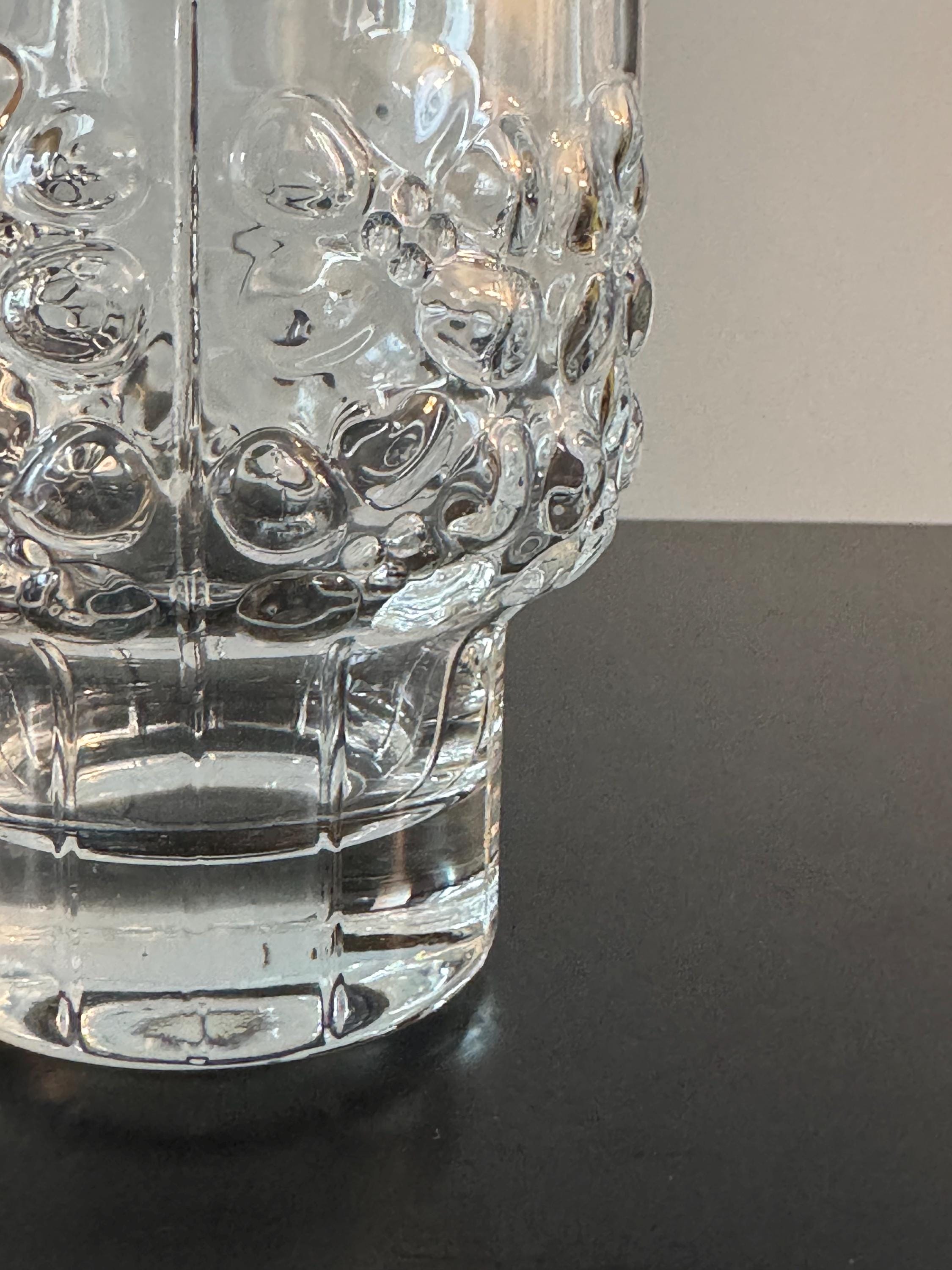 Finnish Iittala Glass Flower Vase Named Leinikki, Designer Jorma