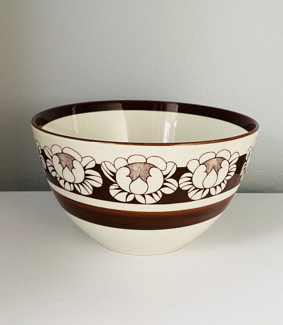 Vintage Arabia Finland Ceramic Huge Ceramic Bowl Named “katrilli