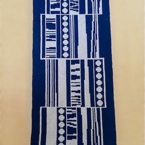 Joyful vintage abstract Finnish woolen tapestry  (Täkänä ) designed by Raija Gripenberg, handmade in Finland in 1960s