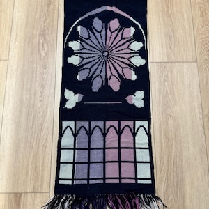 A festival and Joyful floral vintage Finnish woolen tapestry  (Täkänä ) handmade in Finland in 1960s