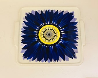 Vintage Arabia Finland Ceramic Tray, Svea Granlund Floral Design