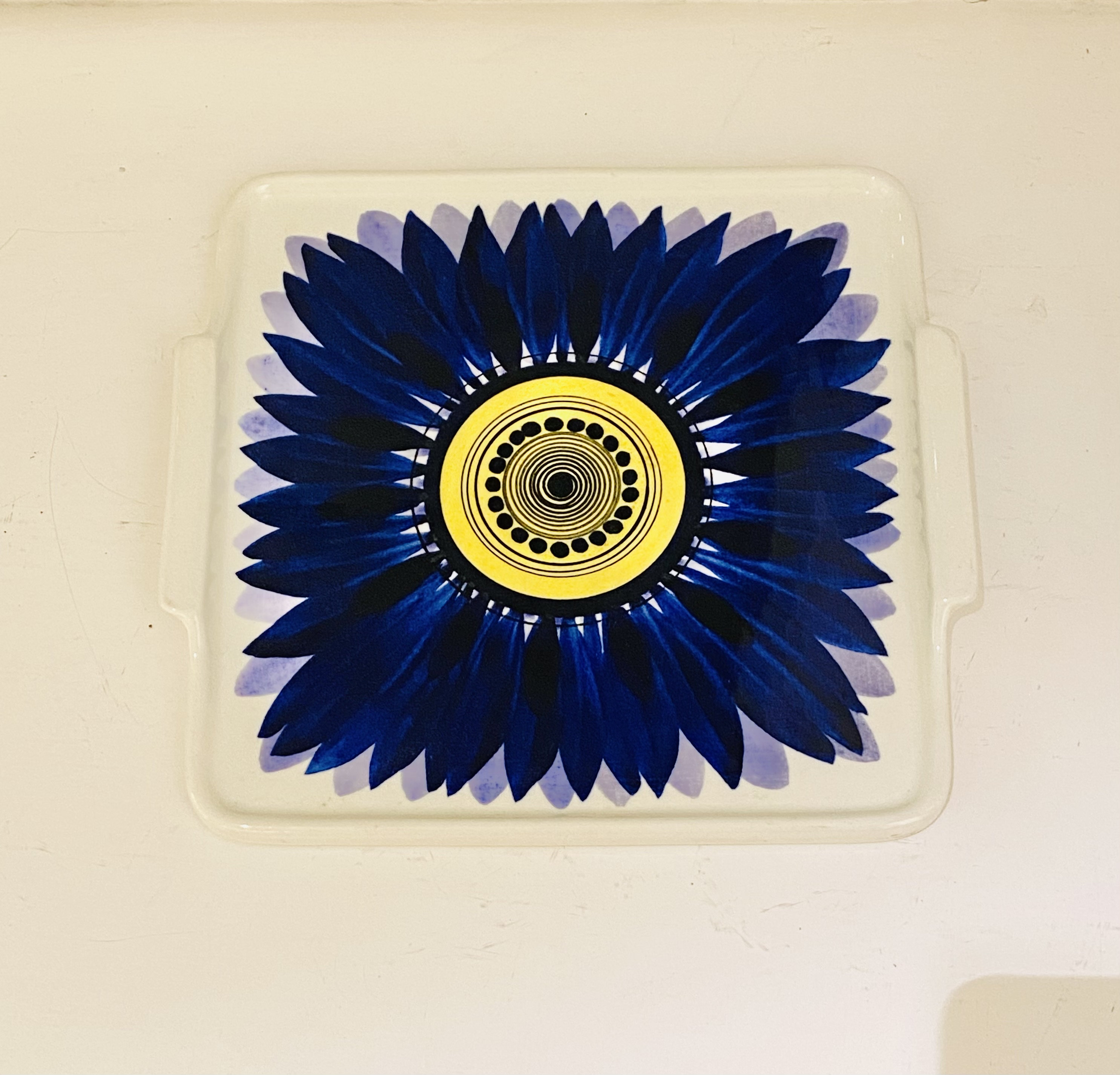 Vintage Arabia Finland Ceramic Tray, Svea Granlund Floral Design