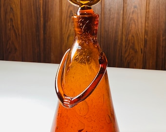 A big size / Erik Höglund glass decanter named “people “ for Boda, made in Sweden 1960s.