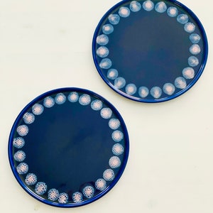 A pair of Melitta Germany porcelain dessert plates, made in 1960s