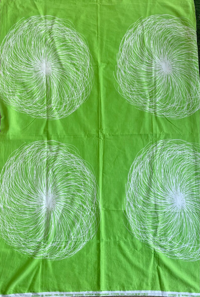 Very Rare/vuokko Vintage Fabric/curtain Named “pyörre” by Vuokko ...