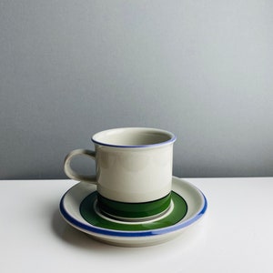 Rare color-Vintage Arabia Finland cup set named “Selja” designed by Ulla Procope
